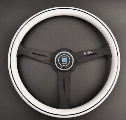 White Nardi Steering Wheel 