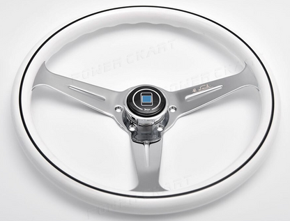 White Nardi Steering Wheel 